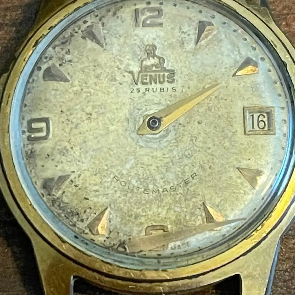 RARE Vintage Venus Routermaster 25 Rubis Wristwatch PARTS ONLY